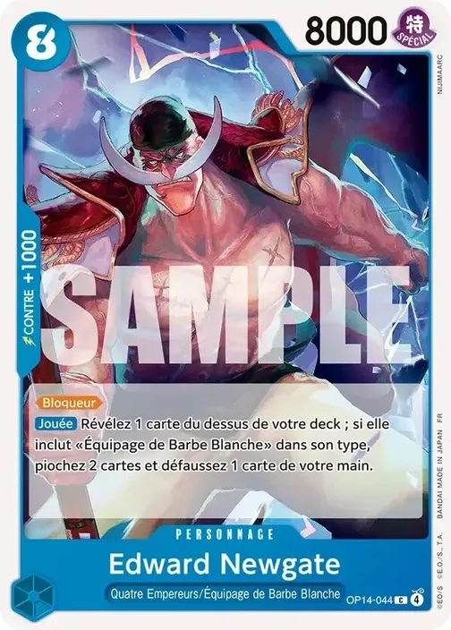 Carte One Piece française OP14-044 Edward Newgate