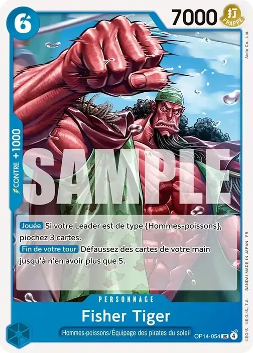 Carte One Piece française OP14-054 Fisher Tiger