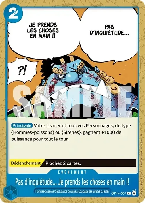 Carte One Piece française OP14-057 Pas d'inquiétude... Je prends les choses en main !!
