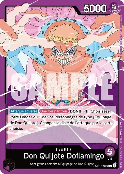 Carte One Piece française OP14-060 Don Quijote Doflamingo