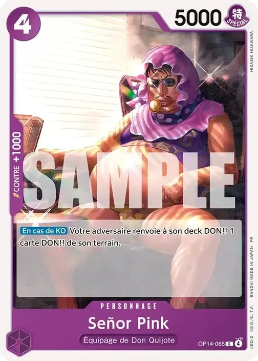 Carte One Piece française OP14-065 Señor Pink