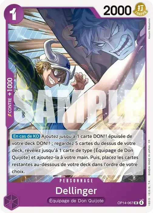 Carte One Piece française OP14-067 Dellinger