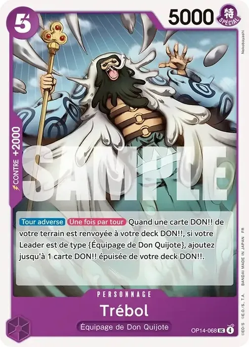 Carte One Piece française OP14-068 Trébol