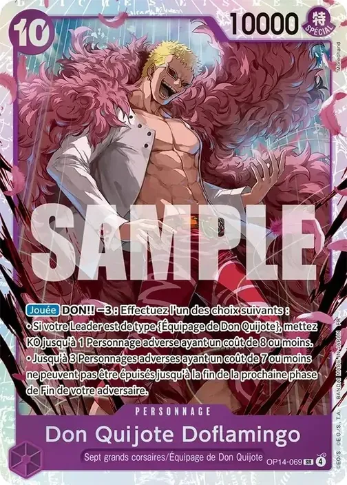 Carte One Piece française OP14-069 Don Quijote Doflamingo