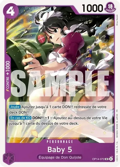 Carte One Piece française OP14-072 Baby 5
