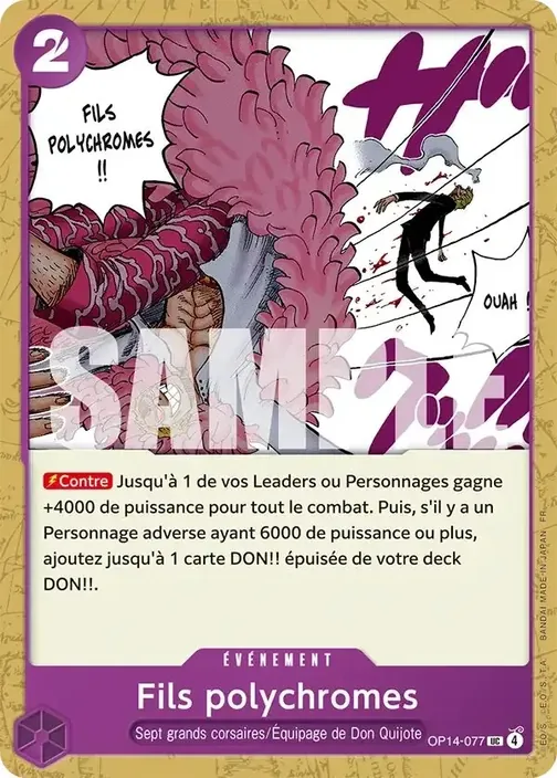 Carte One Piece française OP14-077 Fils polychromes