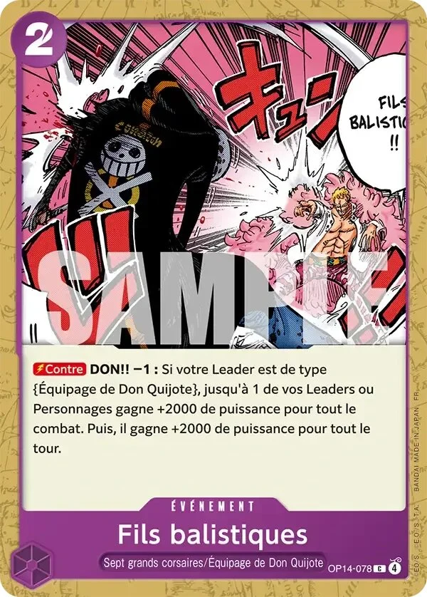 Carte One Piece française Fils balistiques OP14-078 C