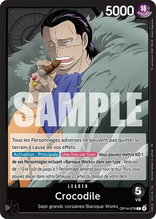 Carte One Piece française OP14-079 Crocodile
