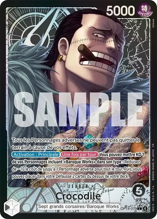 Carte One Piece française OP14-079 Crocodile (version 2)