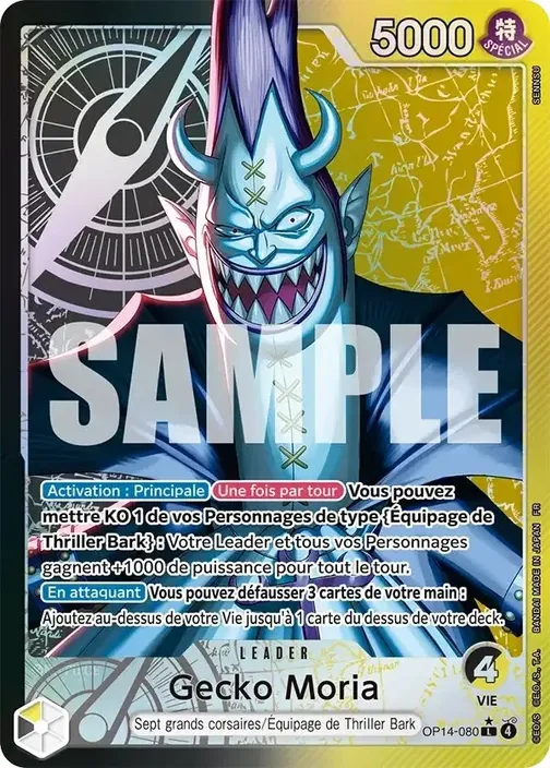 Carte One Piece française OP14-080 Gecko Moria (version 2)