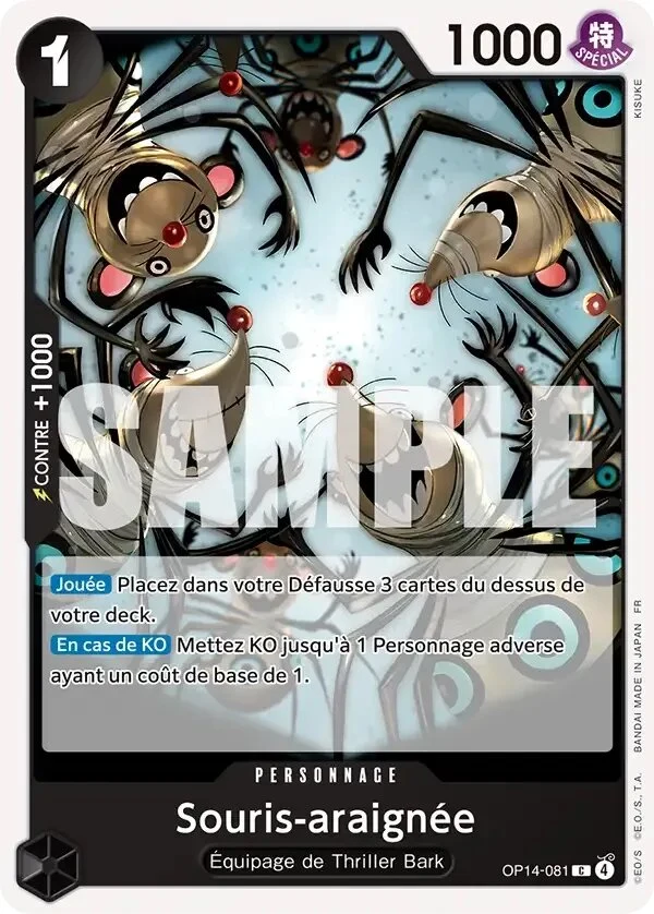 Carte One Piece française Souris-araignée OP14-081 C