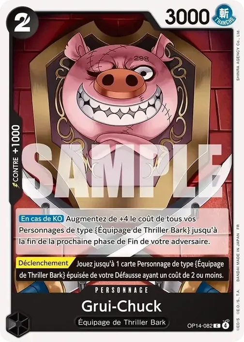 Carte One Piece française OP14-082 Grui-Chuck