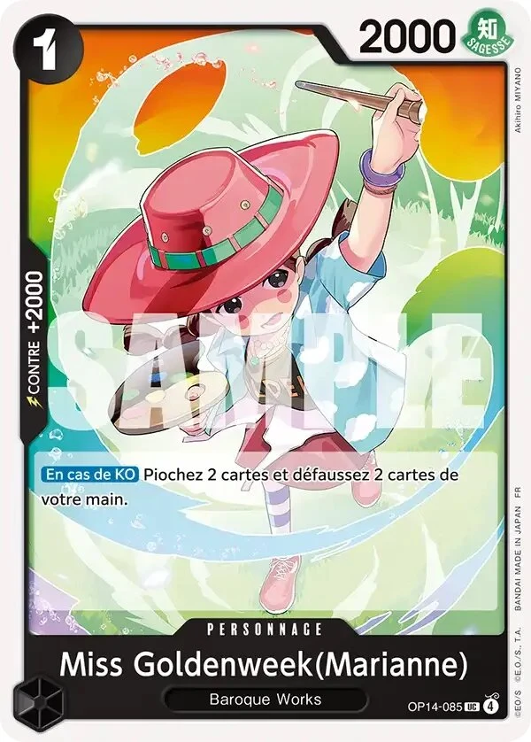 Carte One Piece française Miss Goldenweek(Marianne) OP14-085 UC
