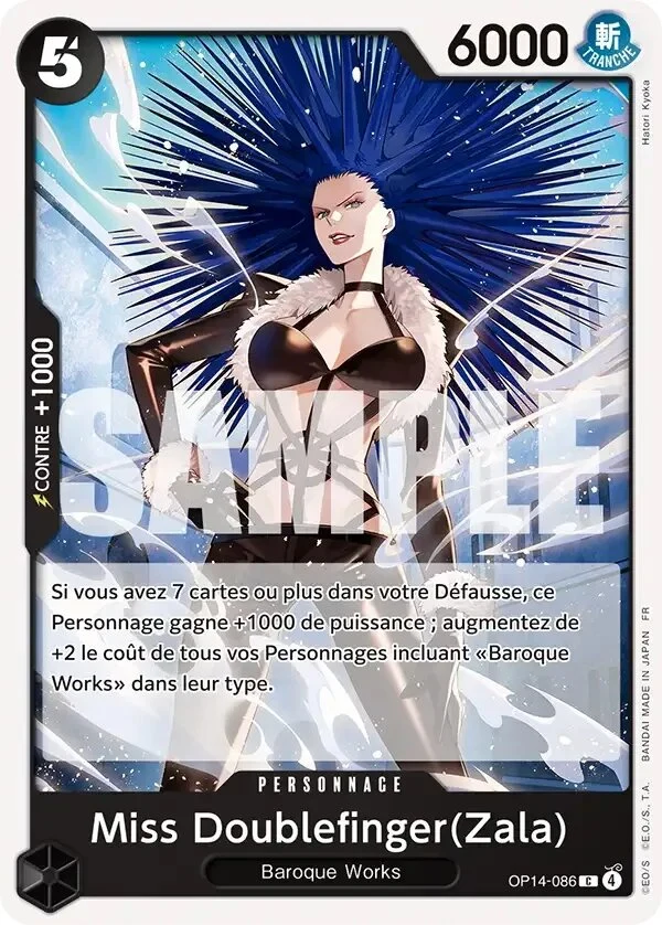 Carte One Piece française Miss Doublefinger(Zala) OP14-086 C