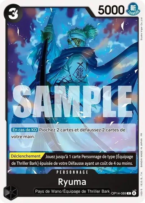 Carte One Piece française OP14-089 Ryuma