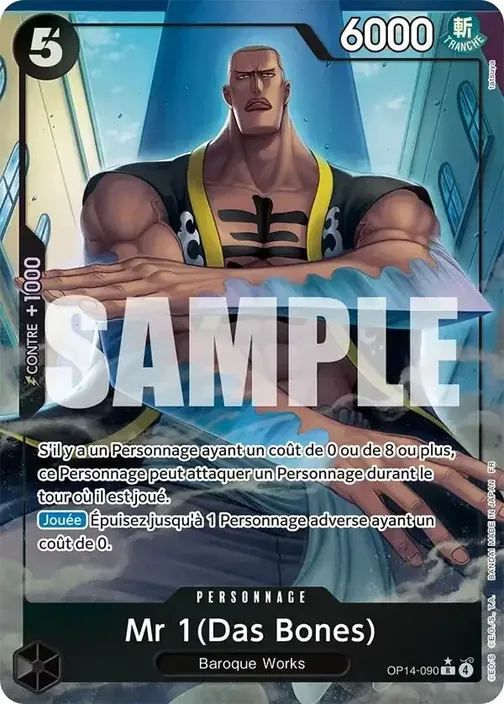 Carte One Piece française OP14-090 Mr 1(Das Bones) (version 2)