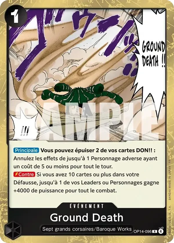 Carte One Piece française Ground Death OP14-096 R
