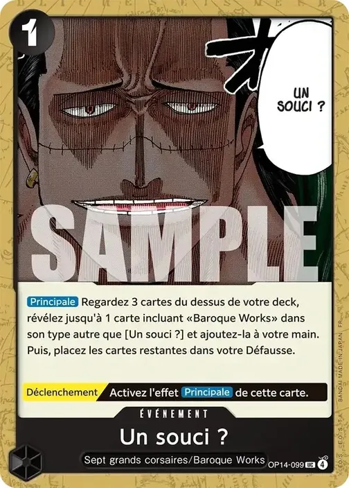 Carte One Piece française OP14-099 Un souci ?