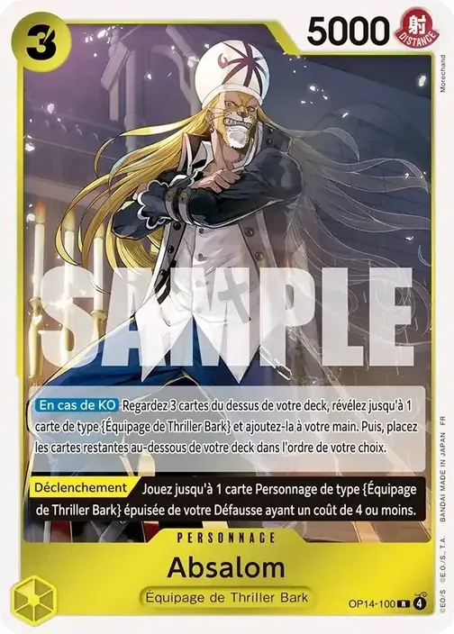 Carte One Piece française OP14-100 Absalom