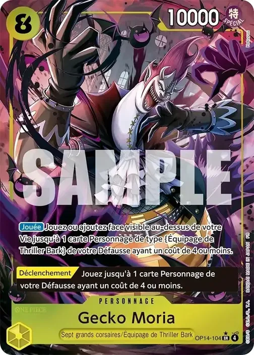 Carte One Piece française OP14-104 Gecko Moria (version 2)