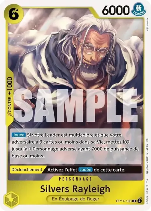 Carte One Piece française OP14-108 Silvers Rayleigh