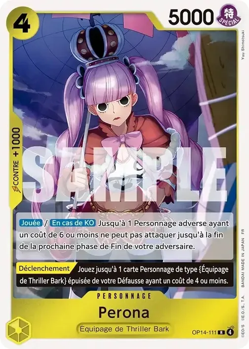 Carte One Piece française OP14-111 Perona
