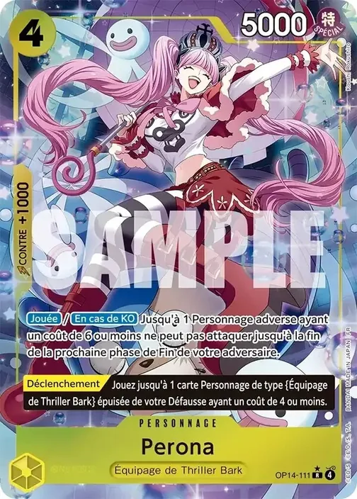 Carte One Piece française OP14-111 Perona (version 2)