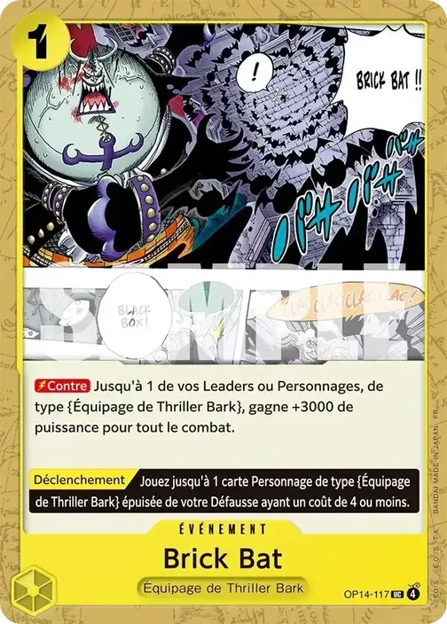 Carte One Piece française OP14-117 Brick Bat