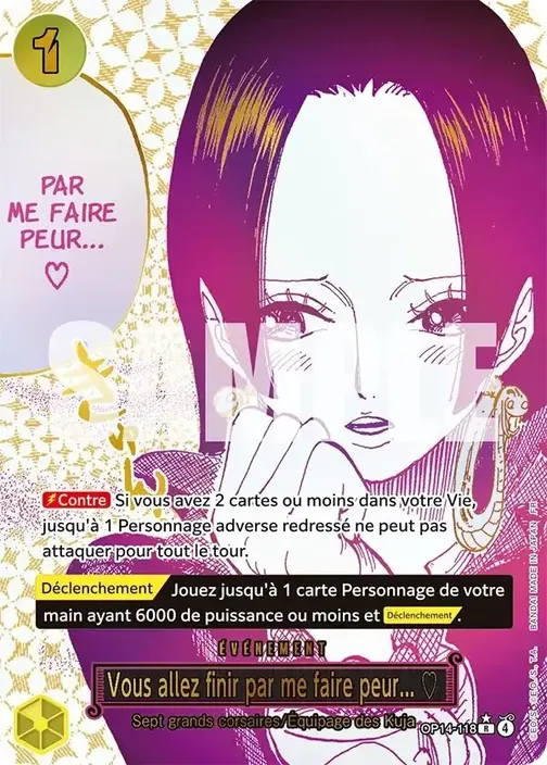 Carte One Piece française OP14-118 Vous allez finir par me faire peur... ♡ (version 2)