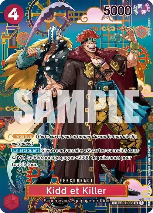 Carte One Piece française EB01-003 Kidd et Killer