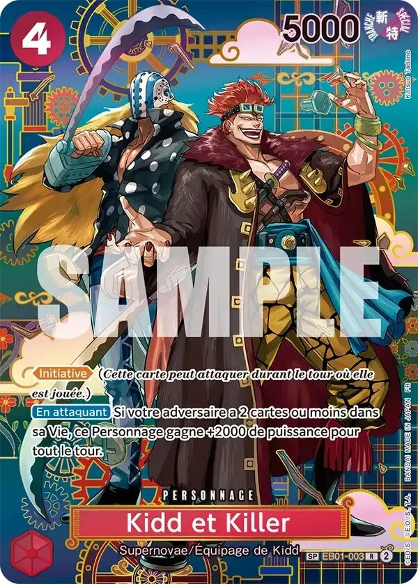 Carte One Piece française Kidd et Killer EB01-003 SP