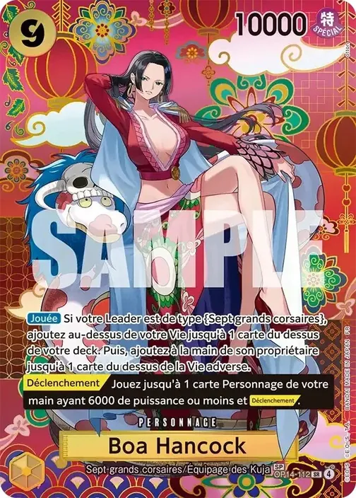 Carte One Piece française OP14-112 Boa Hancock (version 3)