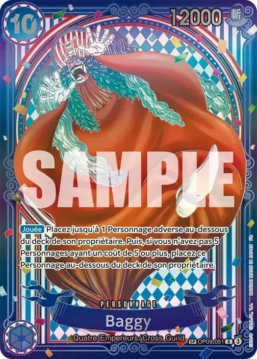 Carte One Piece française OP09-051 Baggy (version 2)