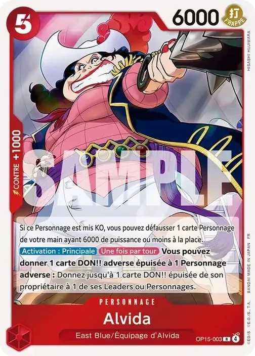 Carte One Piece française OP15-003 Alvida