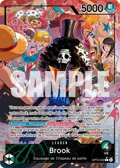 Carte One Piece française OP15-022 Brook (version 2)