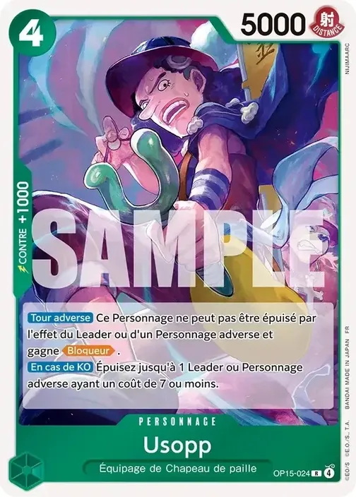 Carte One Piece française OP15-024 Usopp