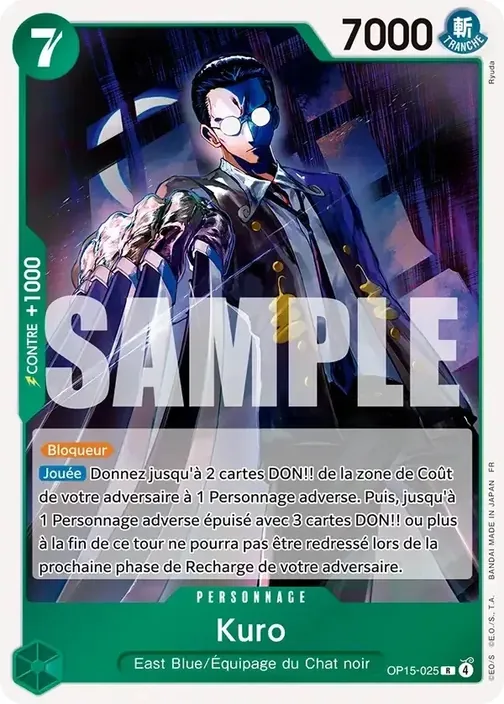Carte One Piece française OP15-025 Kuro