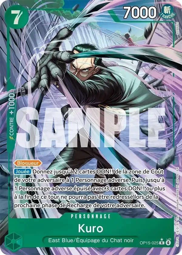 Carte One Piece française Kuro OP15-025 R