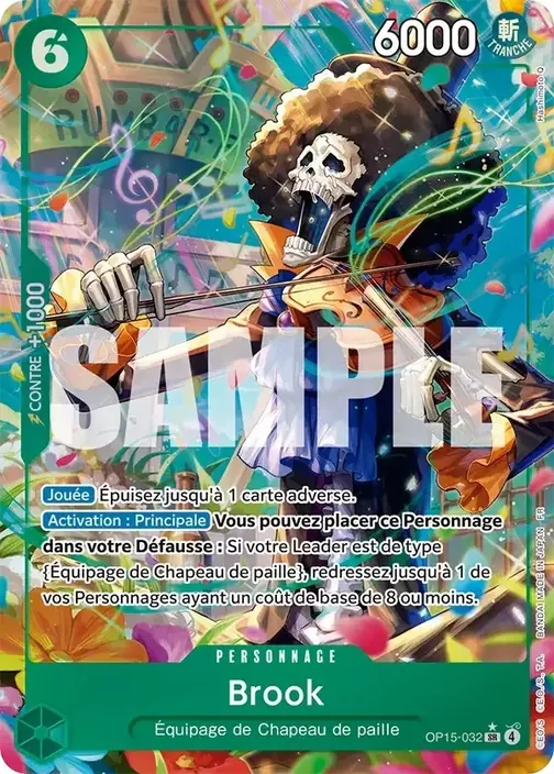 Carte One Piece française OP15-032 Brook (version 2)