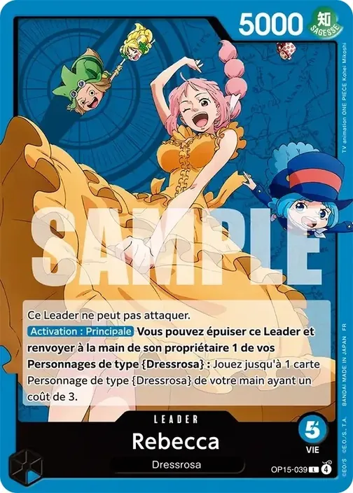 Carte One Piece française OP15-039 Rebecca
