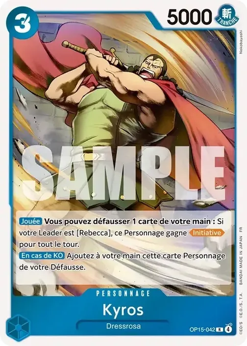 Carte One Piece française OP15-042 Kyros