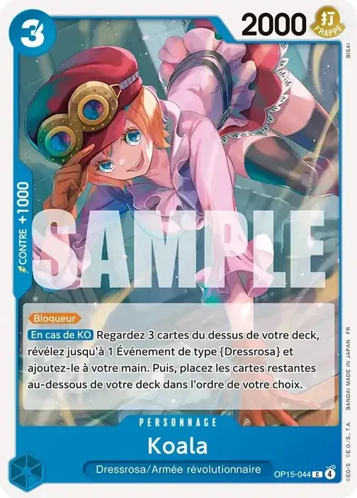 Carte One Piece française OP15-044 Koala