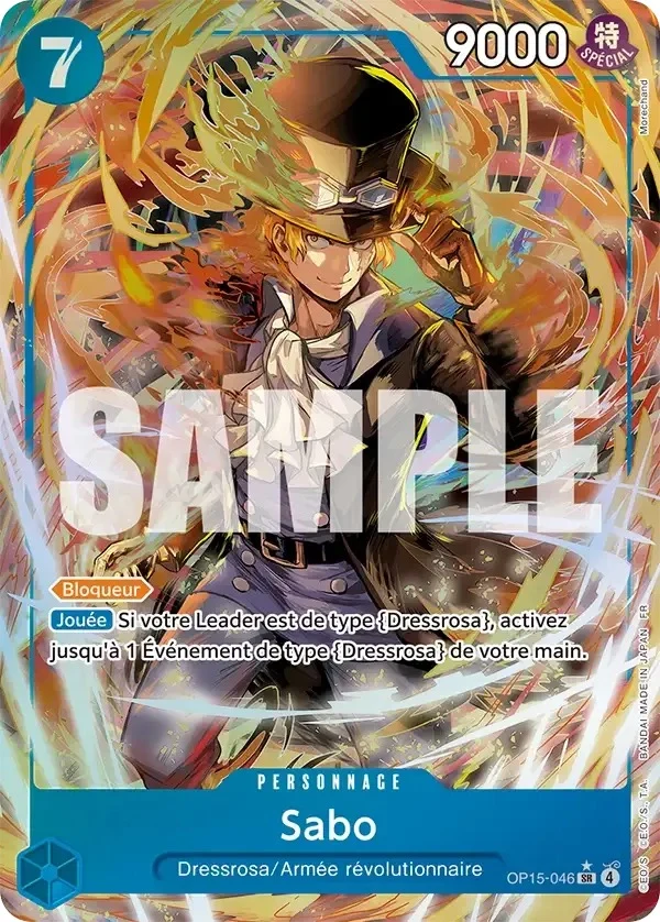 Carte One Piece française Sabo OP15-046 SR