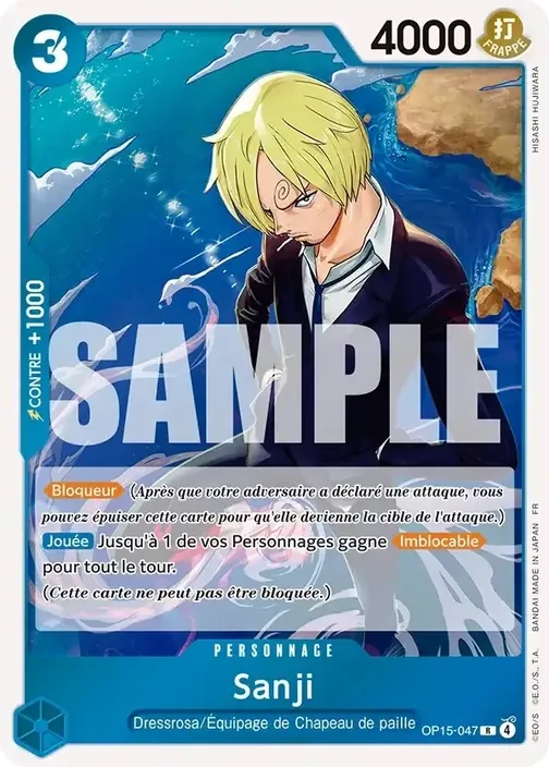 Carte One Piece française OP15-047 Sanji