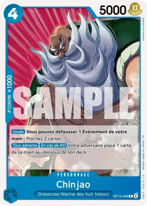 Carte One Piece française OP15-048 Chinjao
