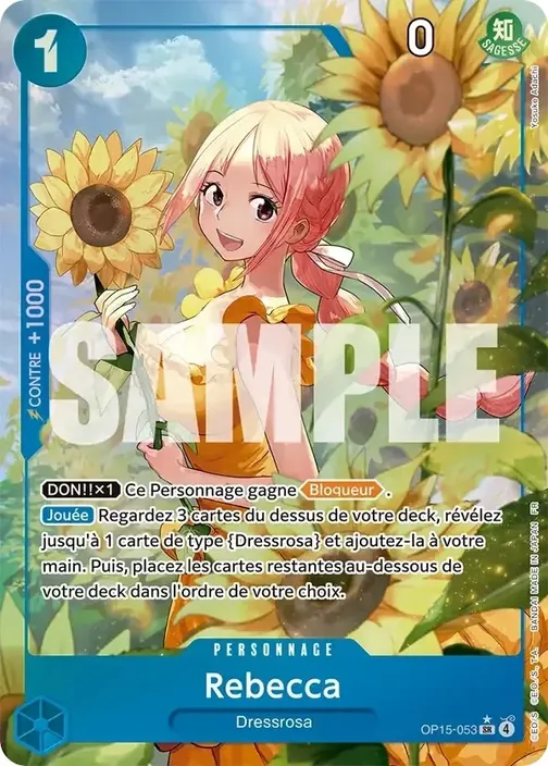 Carte One Piece française OP15-053 Rebecca (version 2)