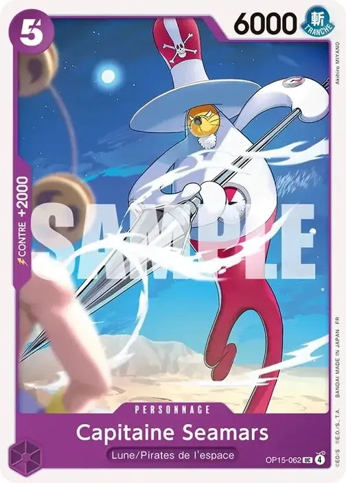 Carte One Piece française OP15-062 Capitaine Seamars