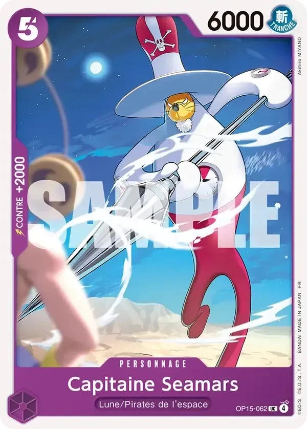 Carte One Piece française Capitaine Seamars OP15-062 UC