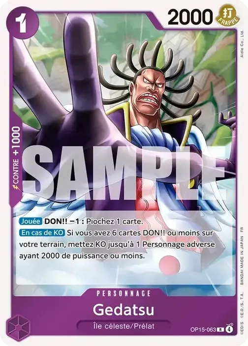 Carte One Piece française OP15-063 Gedatsu