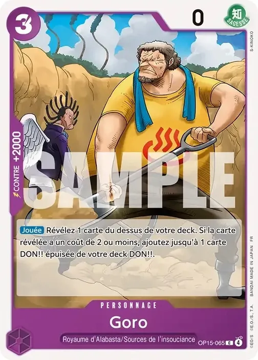 Carte One Piece française OP15-065 Goro